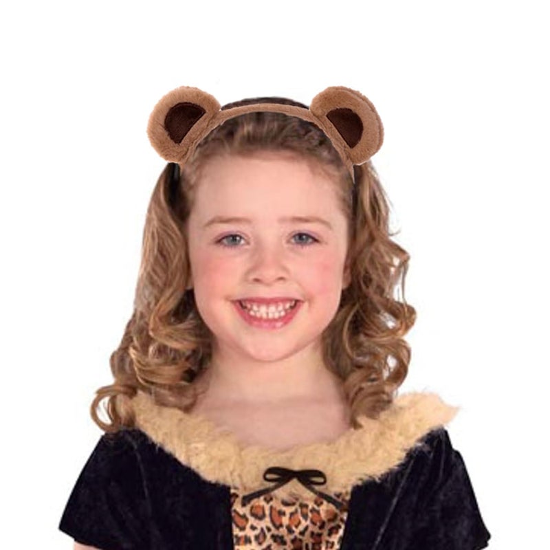 Vonokee ﻿Brown Bear Ears Headband Costume, Cute Care Movable Face Washing Headband,Soft Makeup Headband Plush Hair Hoops Hair Accessories - Image 5